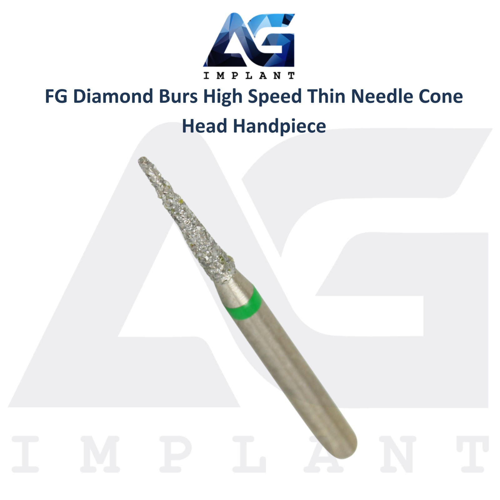 Dental FG Diamond Burs High Speed Thin Needle Cone Head Handpiece Sterile 10pcs