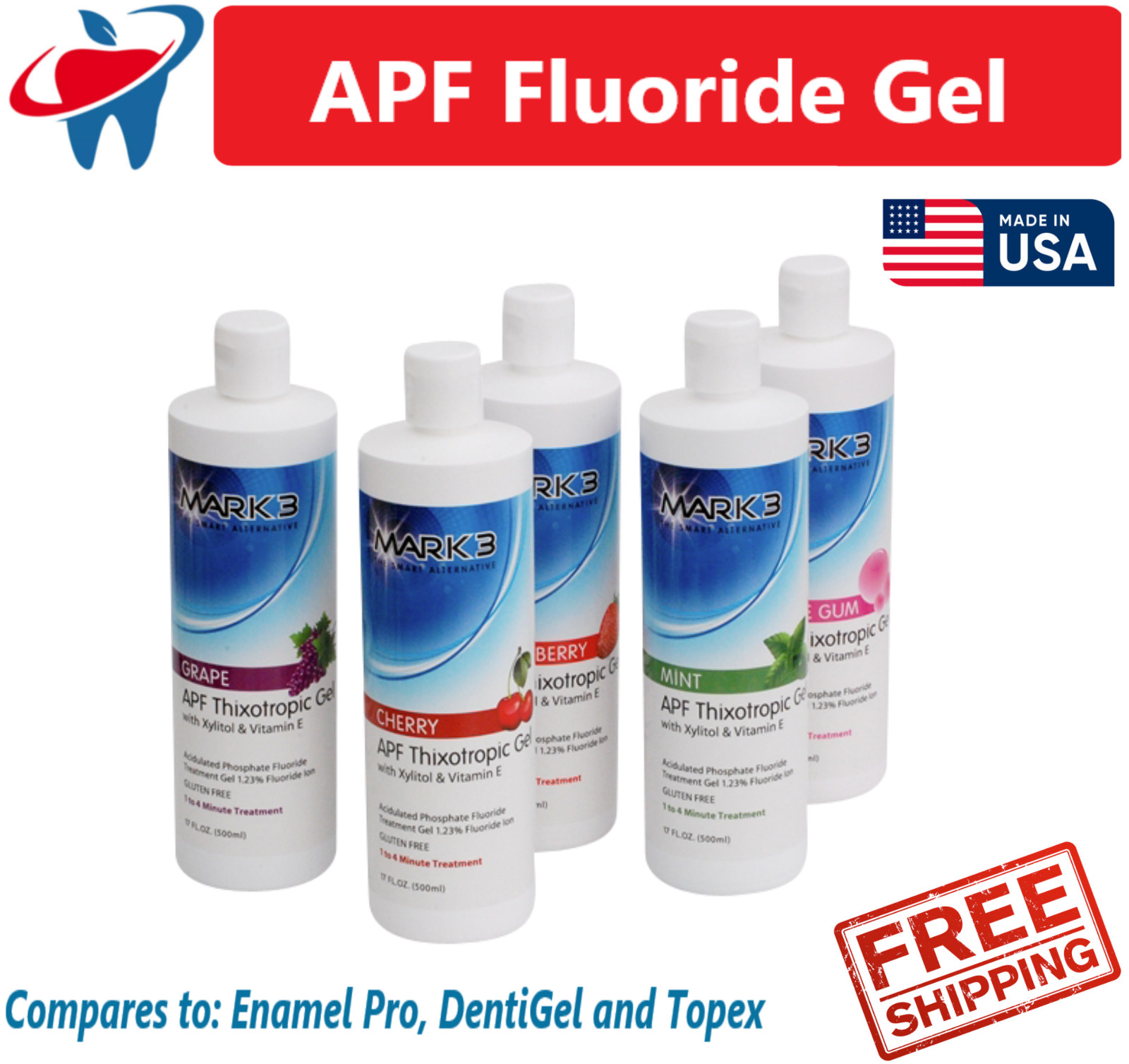 Dental APF Fluoride Gel 17oz – MARK3 Choose Flavour
