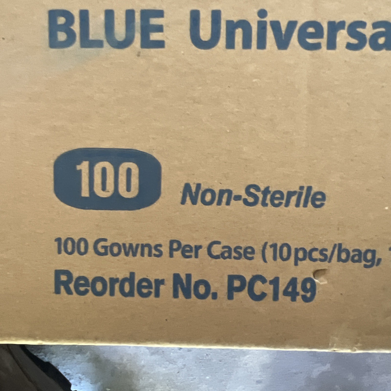 Case Of 100 ProCure Isolation Gown Blue. PC149 Non Sterile Exp. 2/2030 Universal