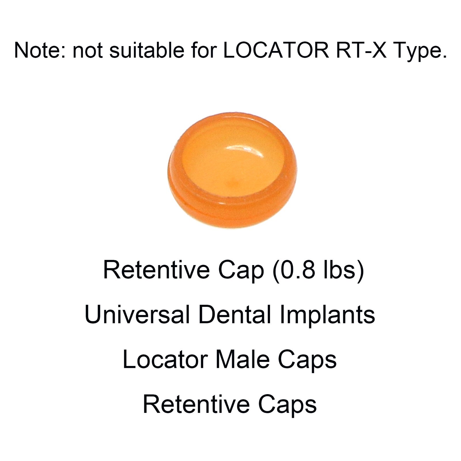 US Dental fit Zest Locator Extended Range Retention Male Cap Inserts 0.8Lbs Kit