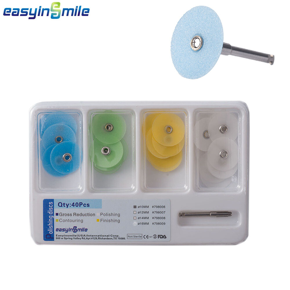 Easyinsmile Dental Composite Finishing Polishing Disc Metal Bush Contouring Kit