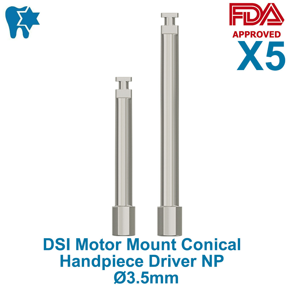 5x DSI Motor Mount Handpiece Driver For Conical Connection Implant NP Ø3.5mm