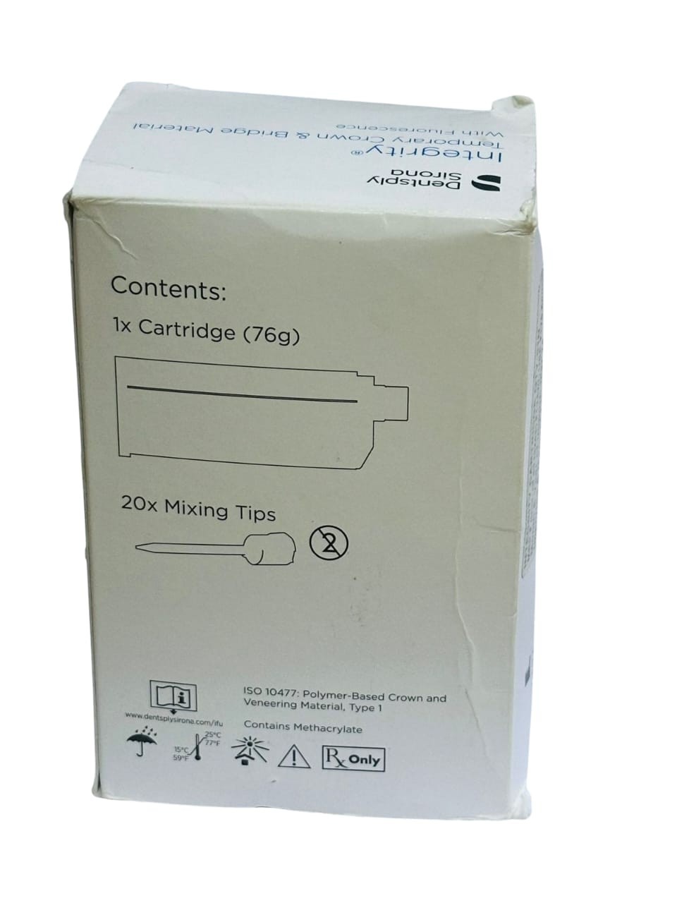 Dentsply Dental Integrity Temporary Crown/Bridge Cartridge 76gm Refills A2