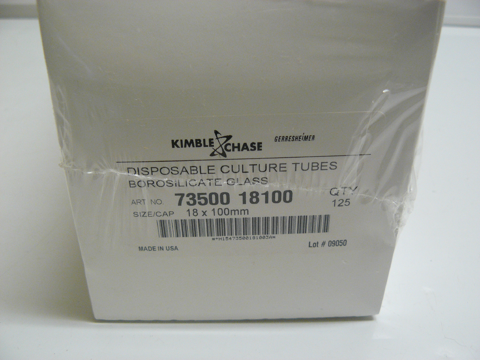 KIMBLE CHASE 73500-18100 DISPOSABLE CULTURE TUBES 18X100MM NEW