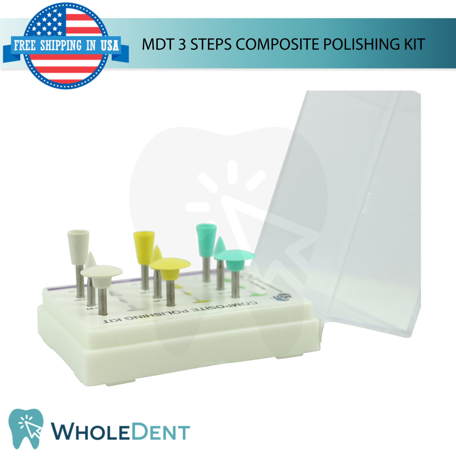 MDT 3 Steps Composite Polishing Kit High-Gloss Finish Dental Restorations