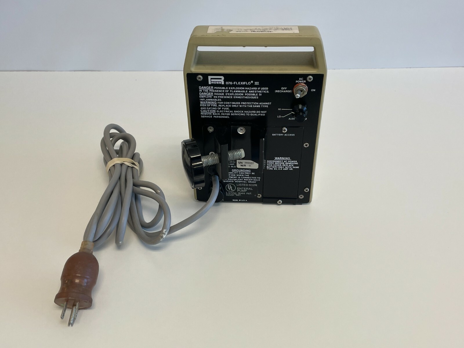 Ross Flexiflo III Enteral Feeding Pump Peristaltic