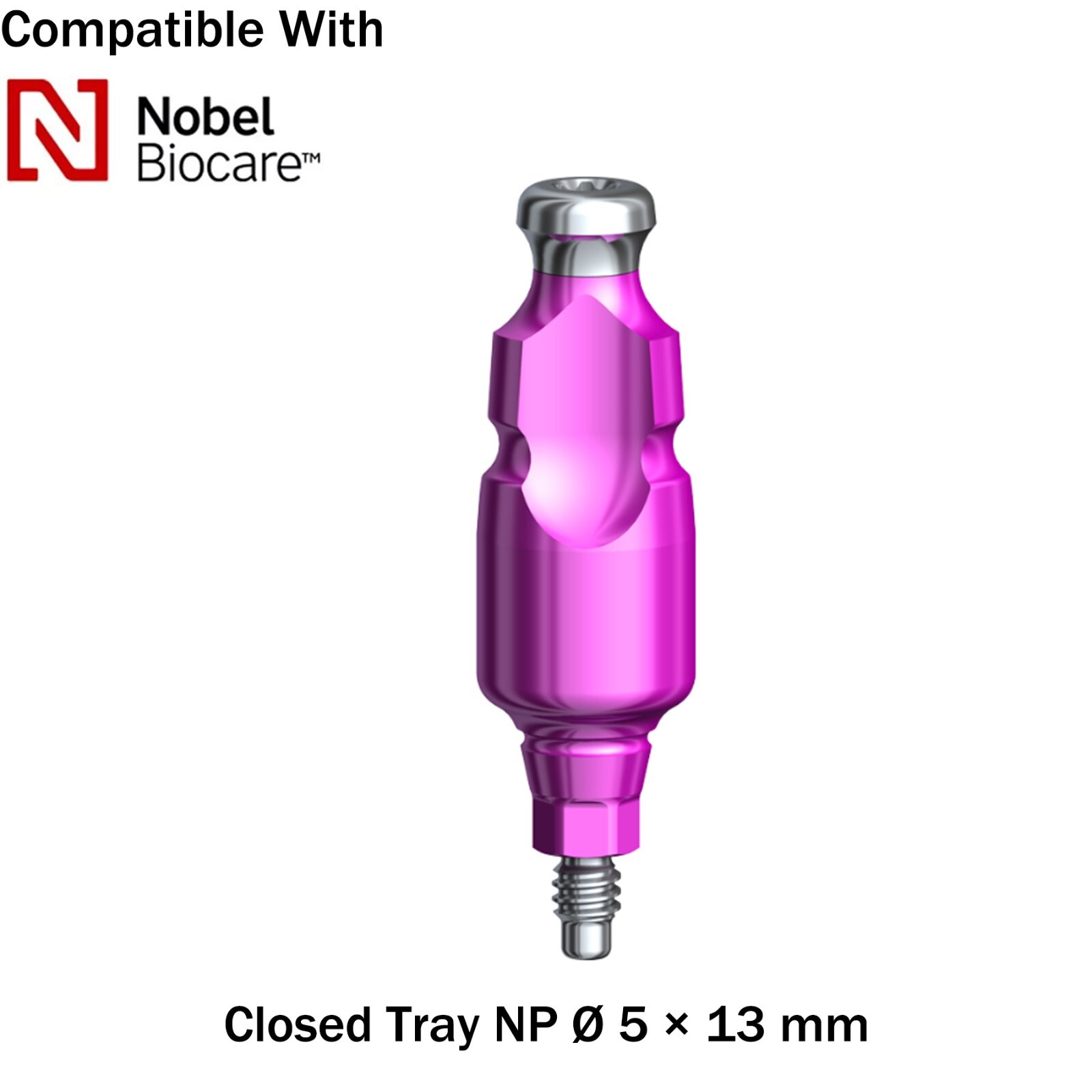 Dental Impression Coping Transfer Close Tray RP/NP Fit Nobel Active Ø3.6/5.0/6.0