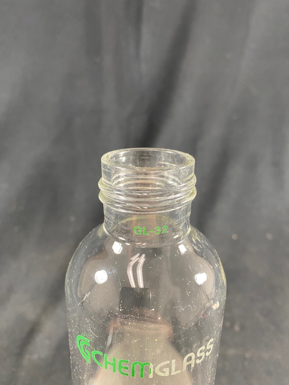 CHEMGLASS Glass 250mL GL-32 Coarse Frit Solid Phase Peptide Synthesis Vessel (B)