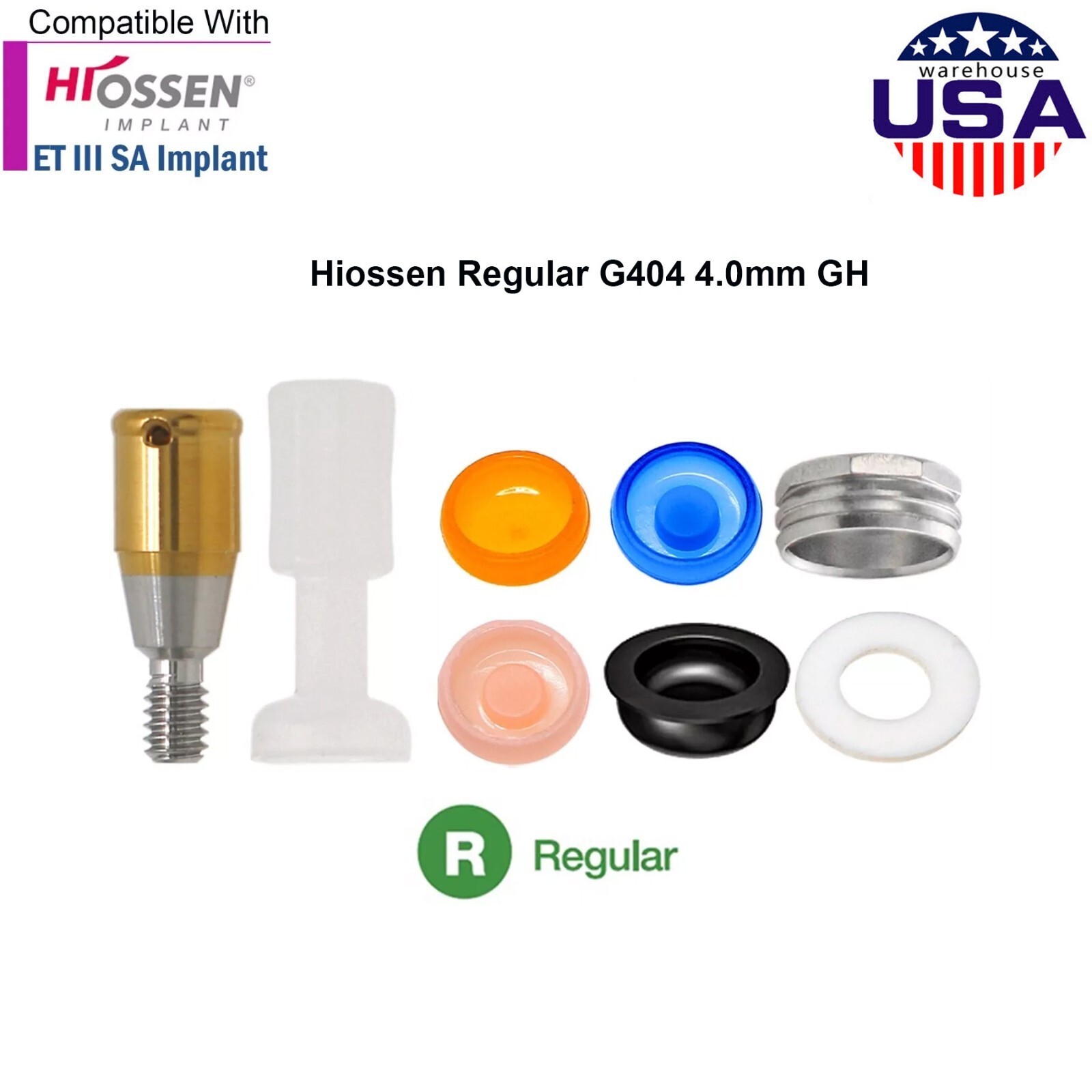 Hiossen ET III Locator System Abutments/Caps/Core Tool Kit for NP/RP Platforms
