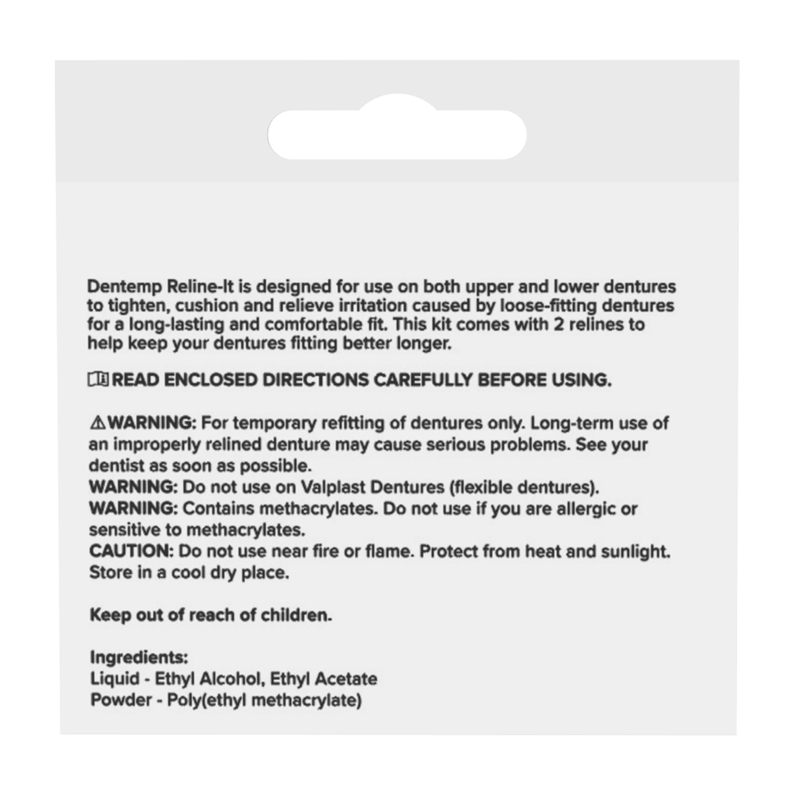 Dentemp Denture Reline Kit – Advanced Formula 2 Count (Pack of 1), clear