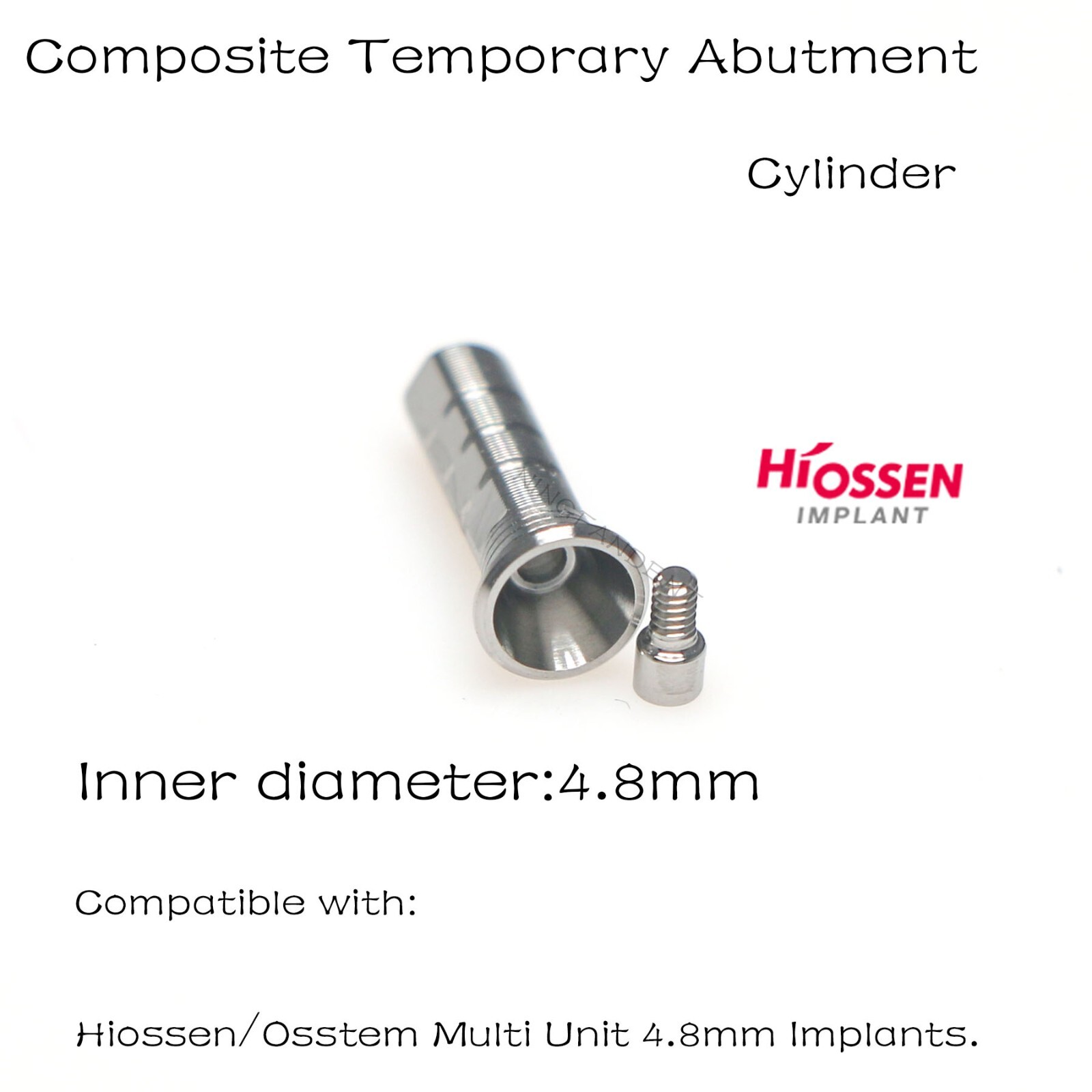 Dental Hiossen/Nobel/Adin Temporary Cylinder Ti fits Multi-unit Abutment