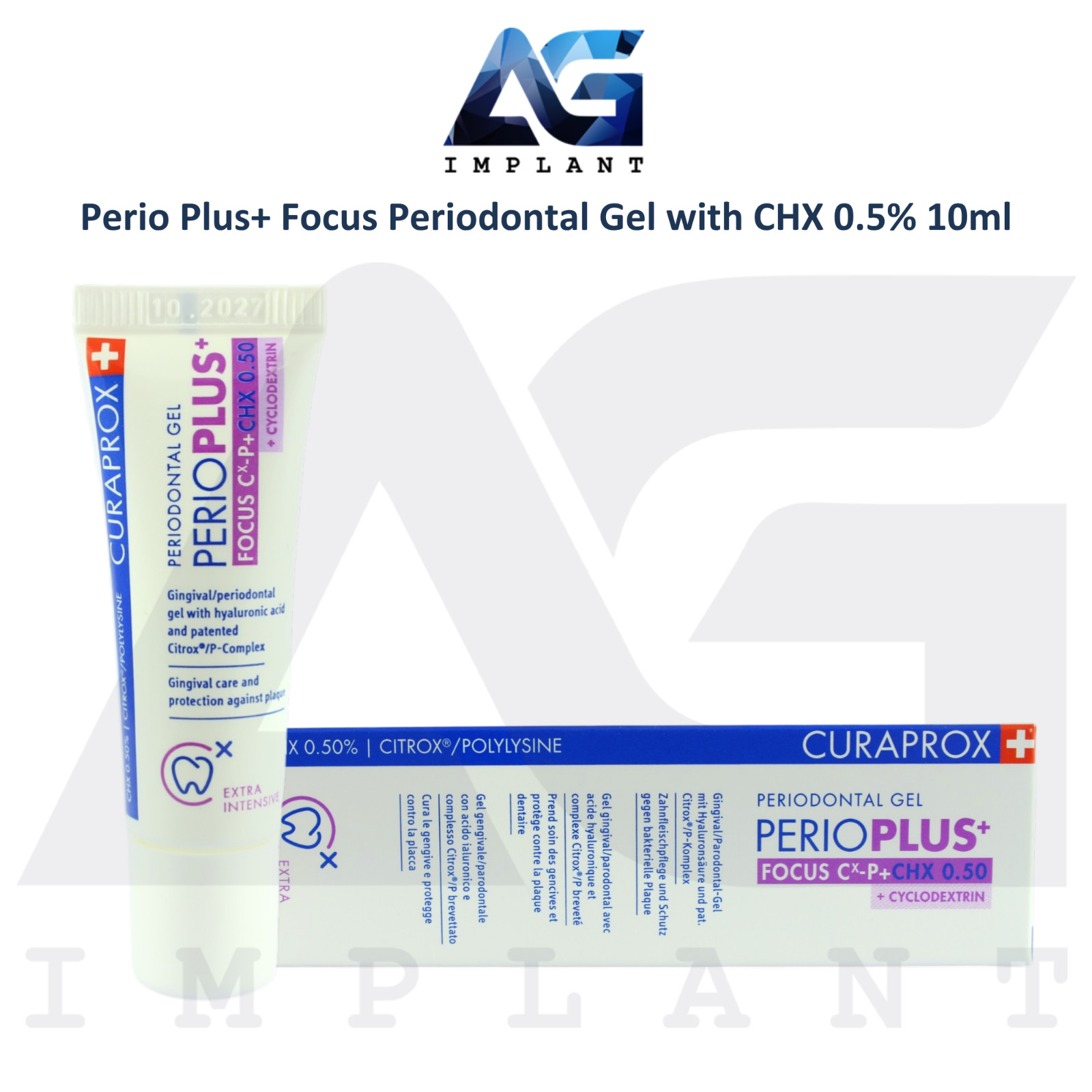 Perio Plus Focus CHX 0.5% Periodontal Gel 10ml Plaque Control Oral Care Hygiene
