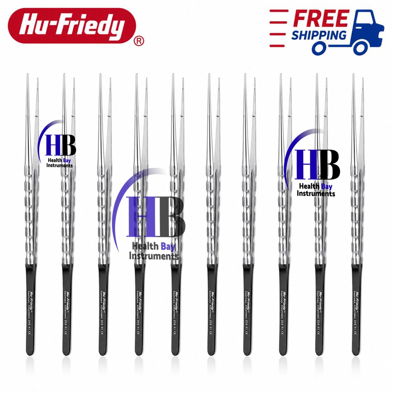 Hu-Friedy TPSLSSCHLE Micro Schlee Straight Tissue Pliers 18cm Lot Of 10 Pcs