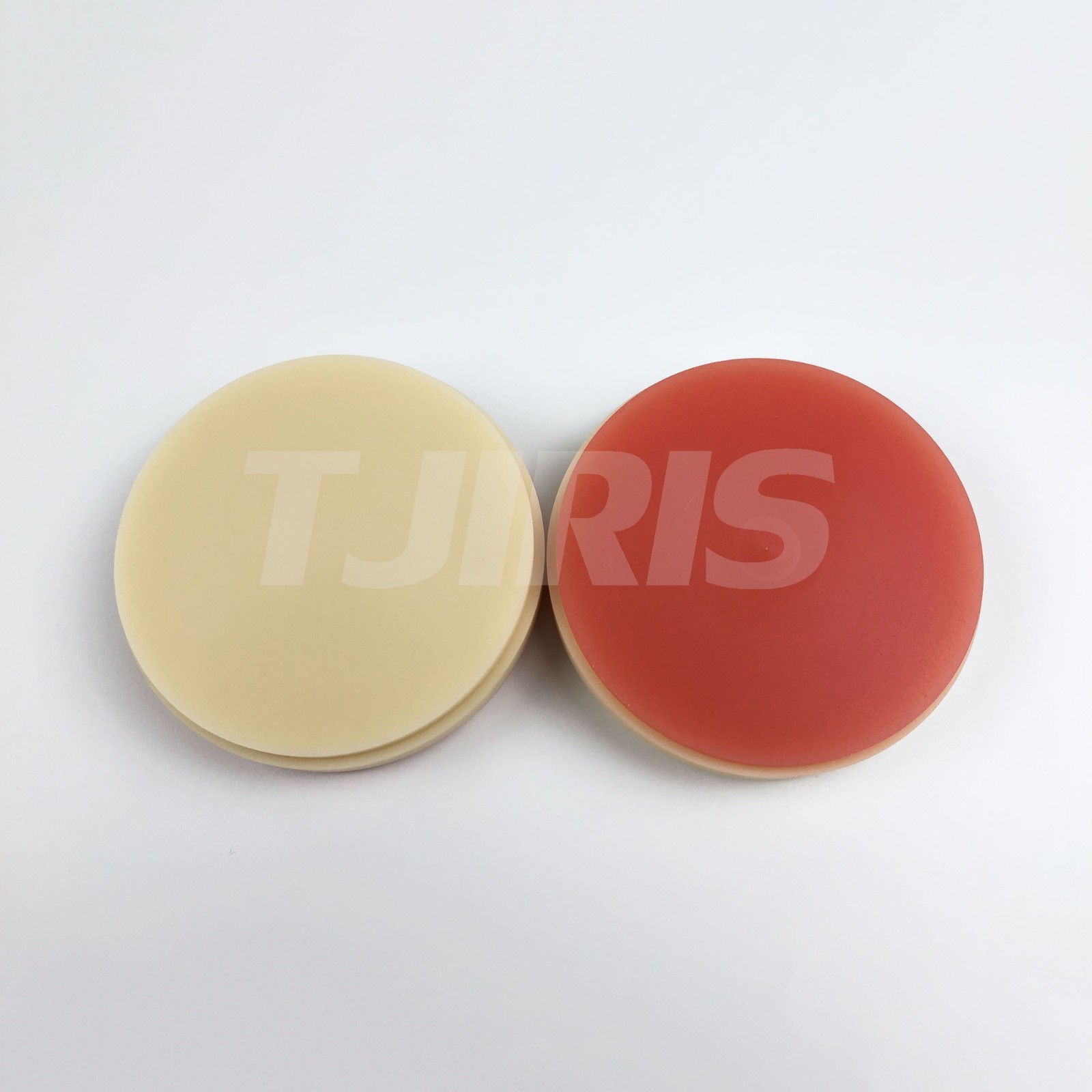 1 pcs Dental Lab Material OD98*25mm Two-color PMMA Blocks Disk A2+Pink