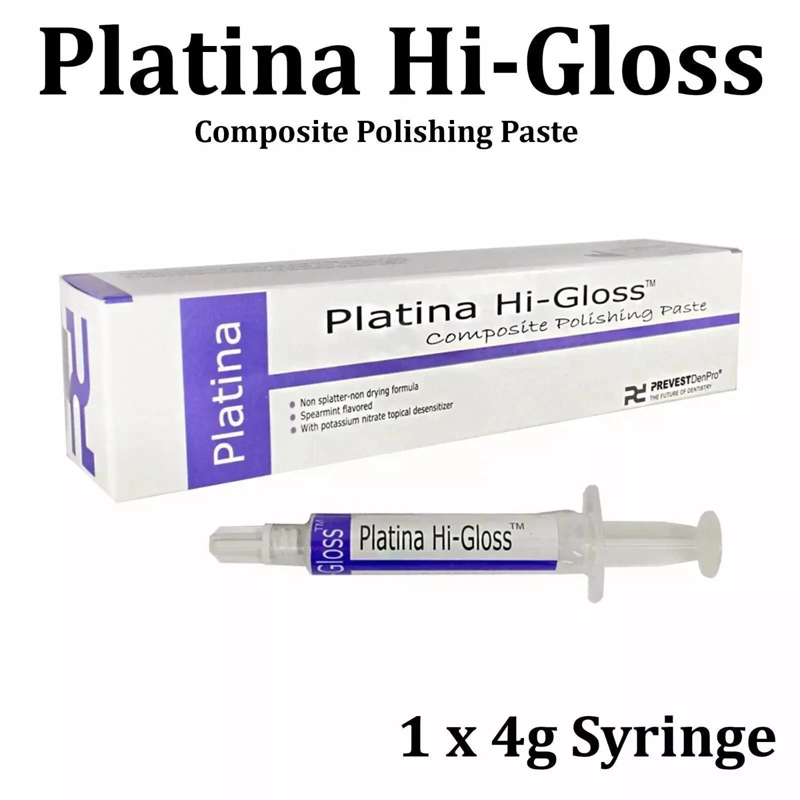 Dental Platina Hi-Gloss Composite Polishing Paste Prevest Teeth Crown 4 gm