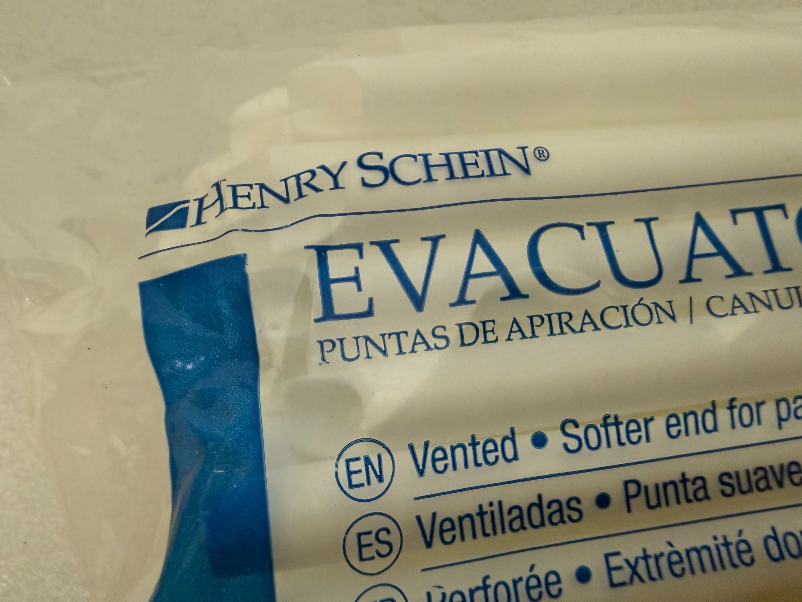 LOT (3) Henry Schein Evacuator Tips Vented 50ct/Bag Ref 101-4856