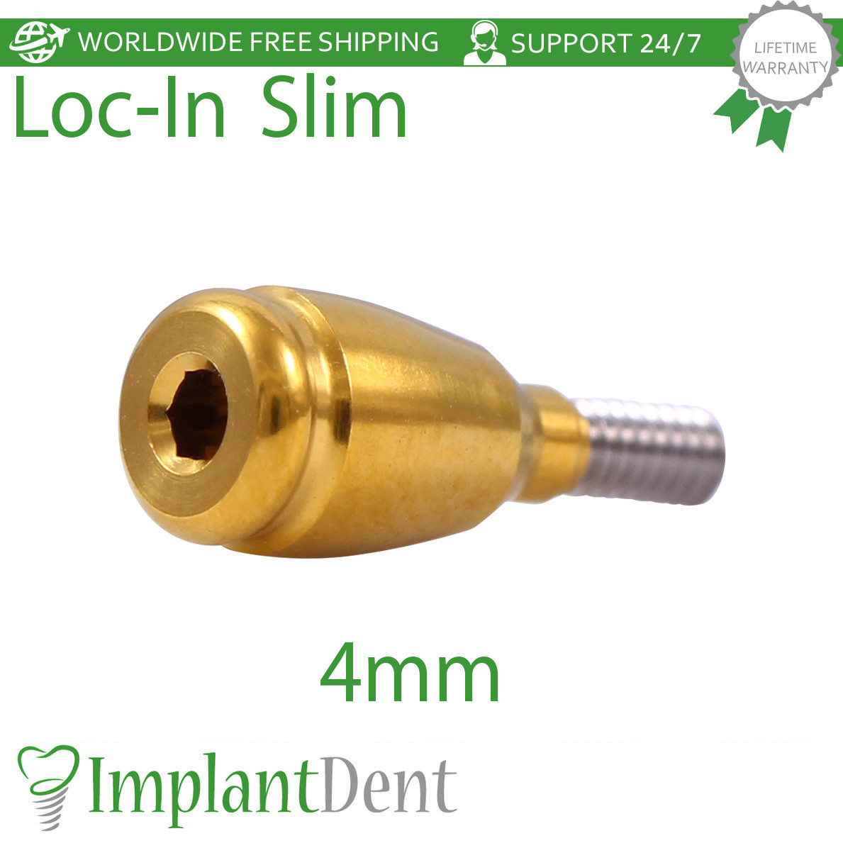 Slim Platform Lokator Attachment Silicone Caps Kit Dental Fixture Int Hex Lab