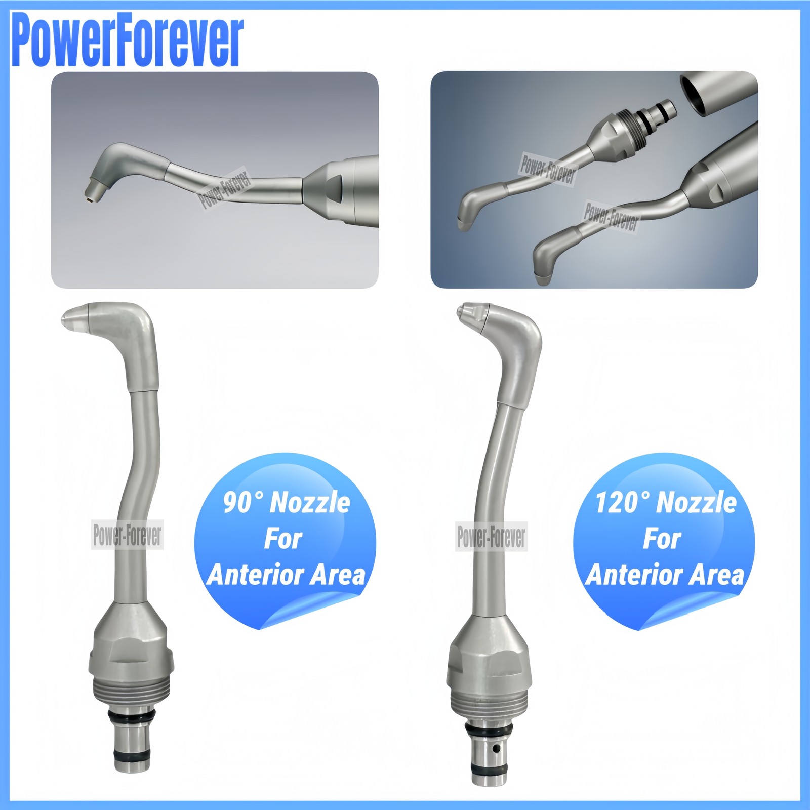 90°120° Dental Nozzle Tip Air Polisher Head Angle Fit NEO NSK Prophy Mate System