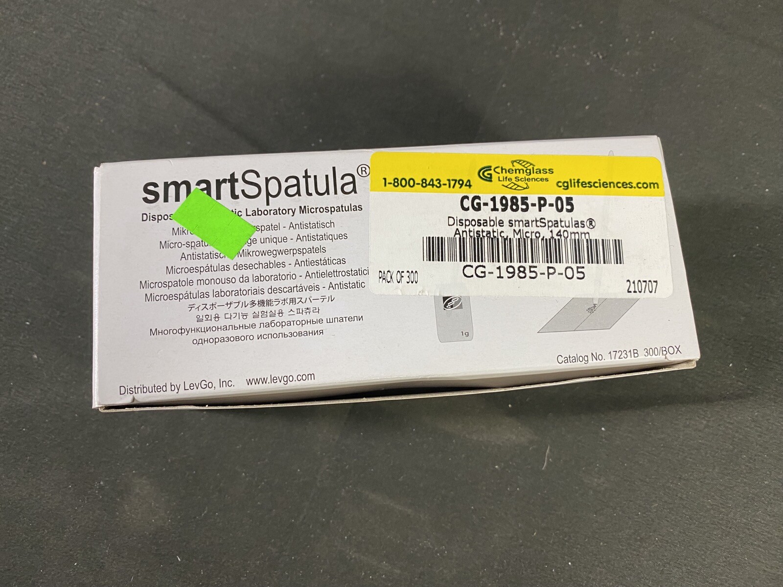 CHEMGLASS 140mm Antistatic Micro Disposable smartSpatulas CG-1985-P-05 (300/pk)