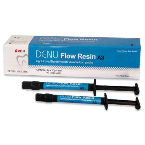HDI Denu Flow Light Cure Flowable Composite Resin Shade A3 2 x 2g syringes + tip