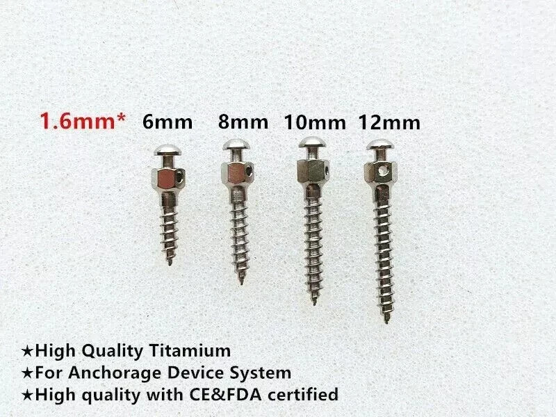 15 Sizes Dental Orthodontic Screws Micro Implants Mini Screw Self-Drilling New