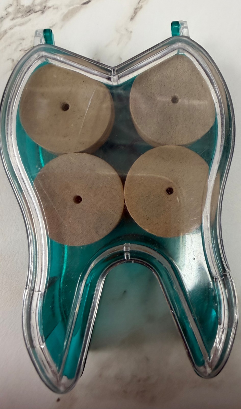 Dental Polishing Grinding Wheels Lab Supply with Teal Tooth Case