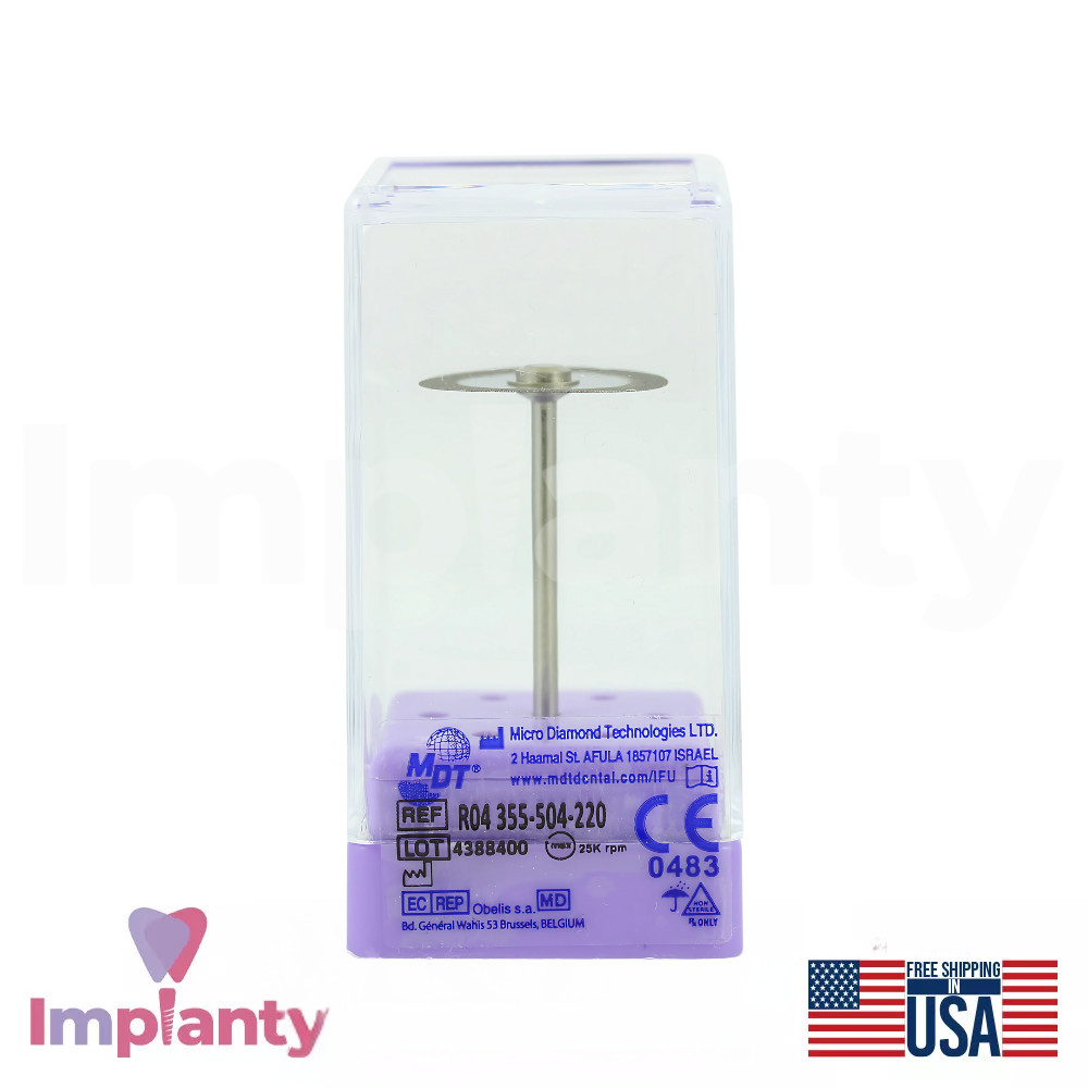 MDT Dental Diamond Coated Double Sided Super Flex Disc With Riveted Mandrel