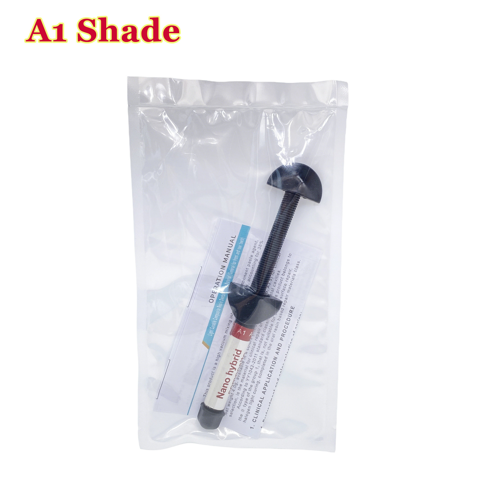 Dental Light Cure Nano Hybrid Resin Composite All Shades 1 x4gram syring