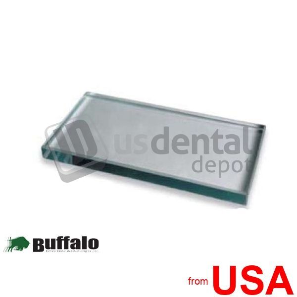 BUFFALO 3in x 4in x 0.25in #2 polished glass mixing slab, single – #7 424449