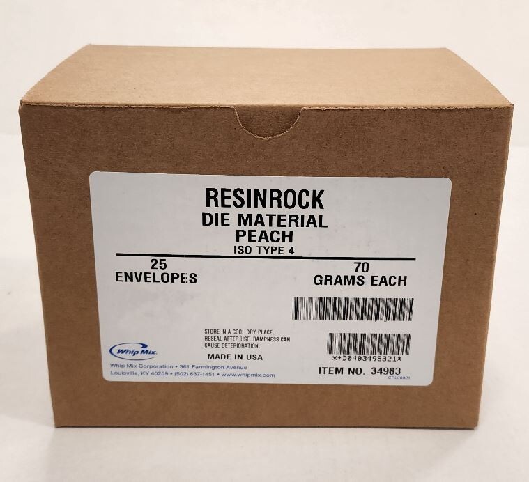 *100-Packs* Whip Mix ResinRock Die Material ISO Type 4 Peach 34991