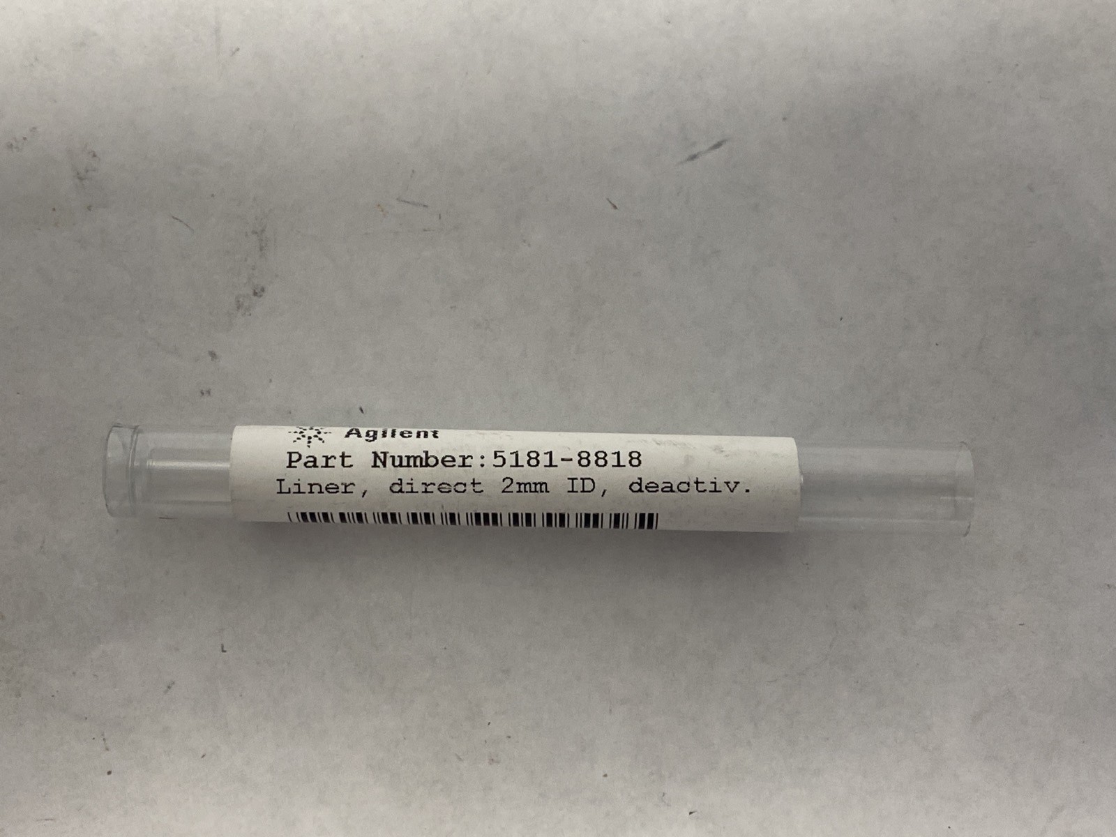 New AGILENT GC Splitless Straight Inlet Liner Deactivated Quartz 250uL 5181-8818