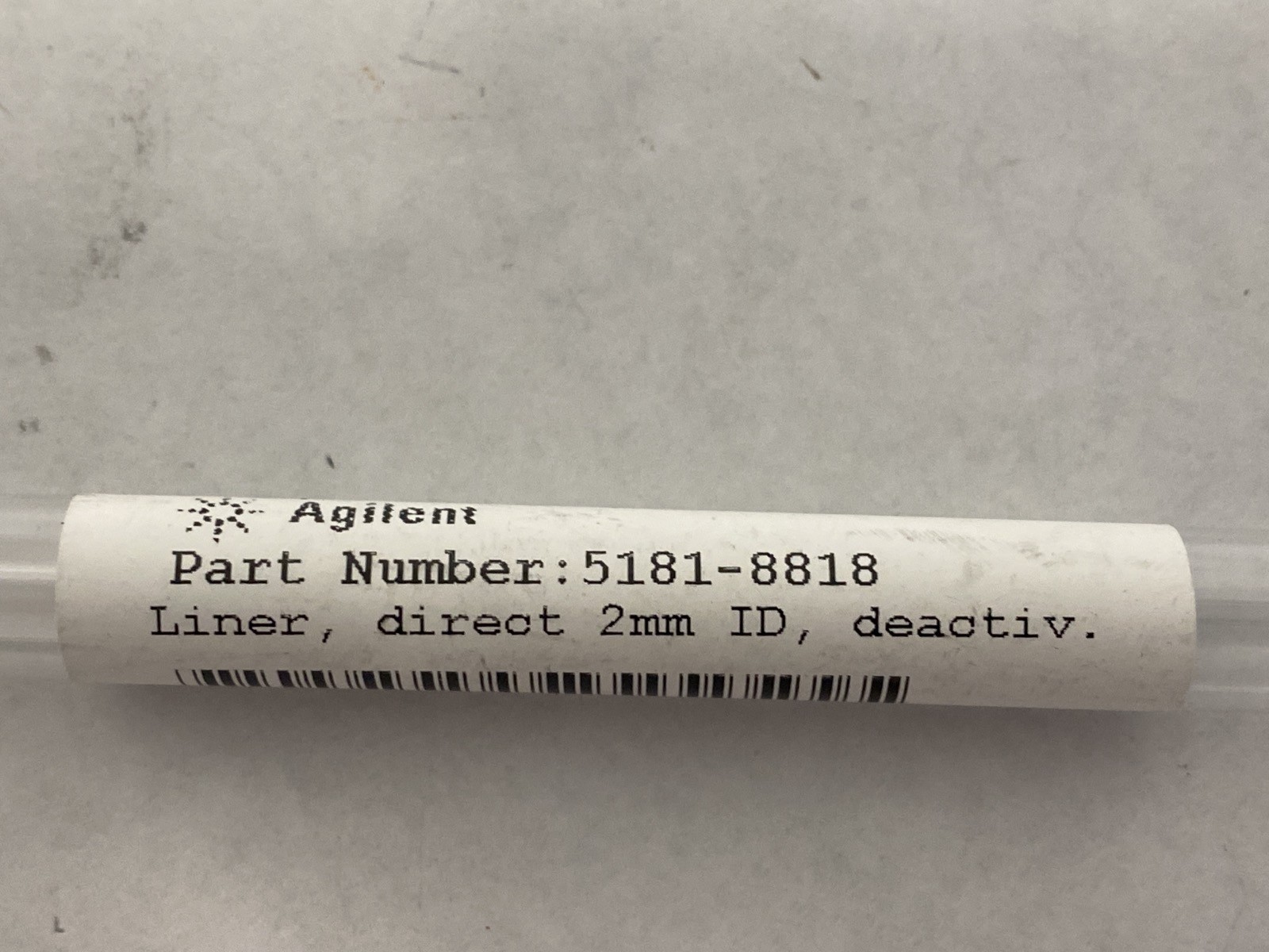 New AGILENT GC Splitless Straight Inlet Liner Deactivated Quartz 250uL 5181-8818