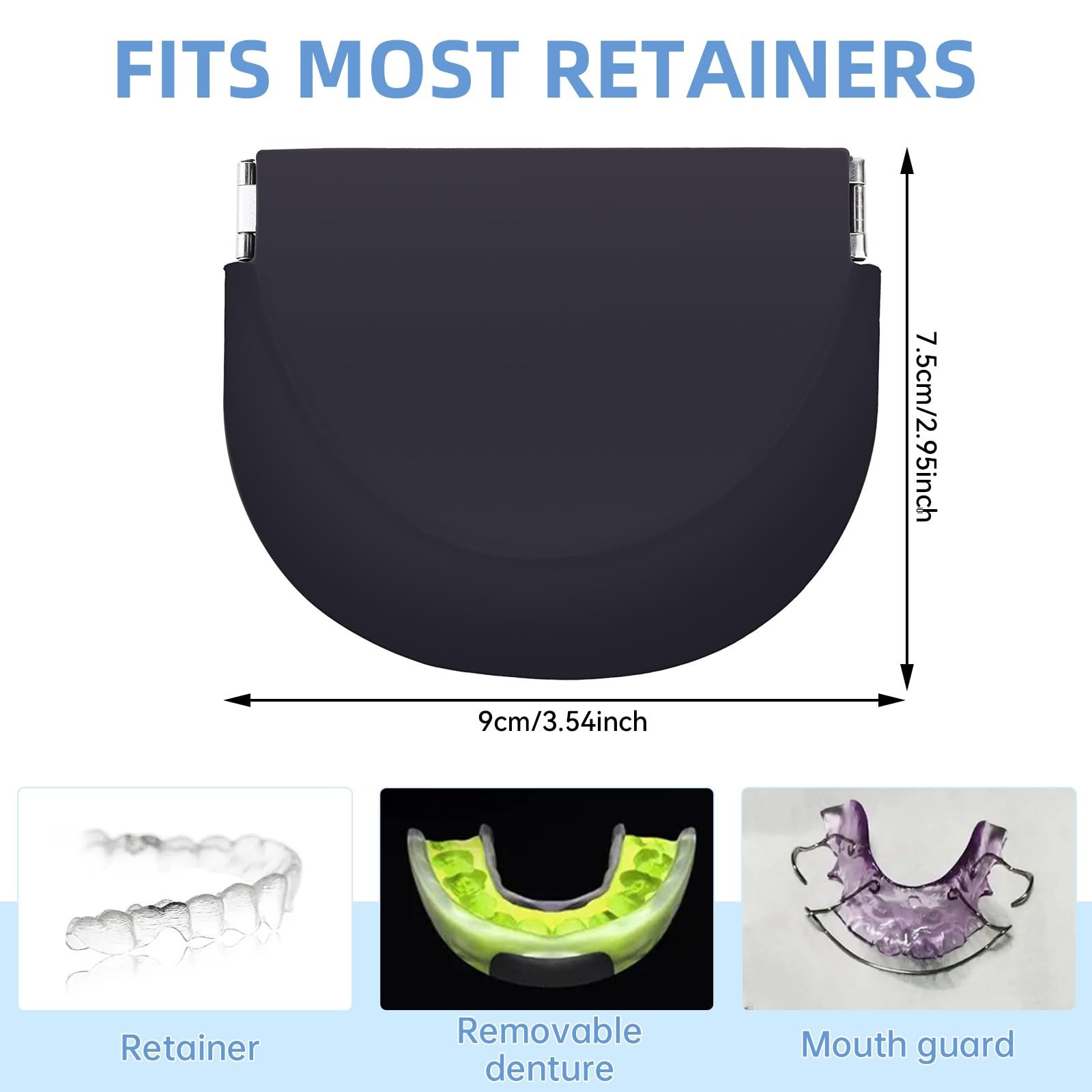 Dimeho Silicone Retainer Case – Soft 10.5cm L x 7.5cm W x 3cm H, Dark purple