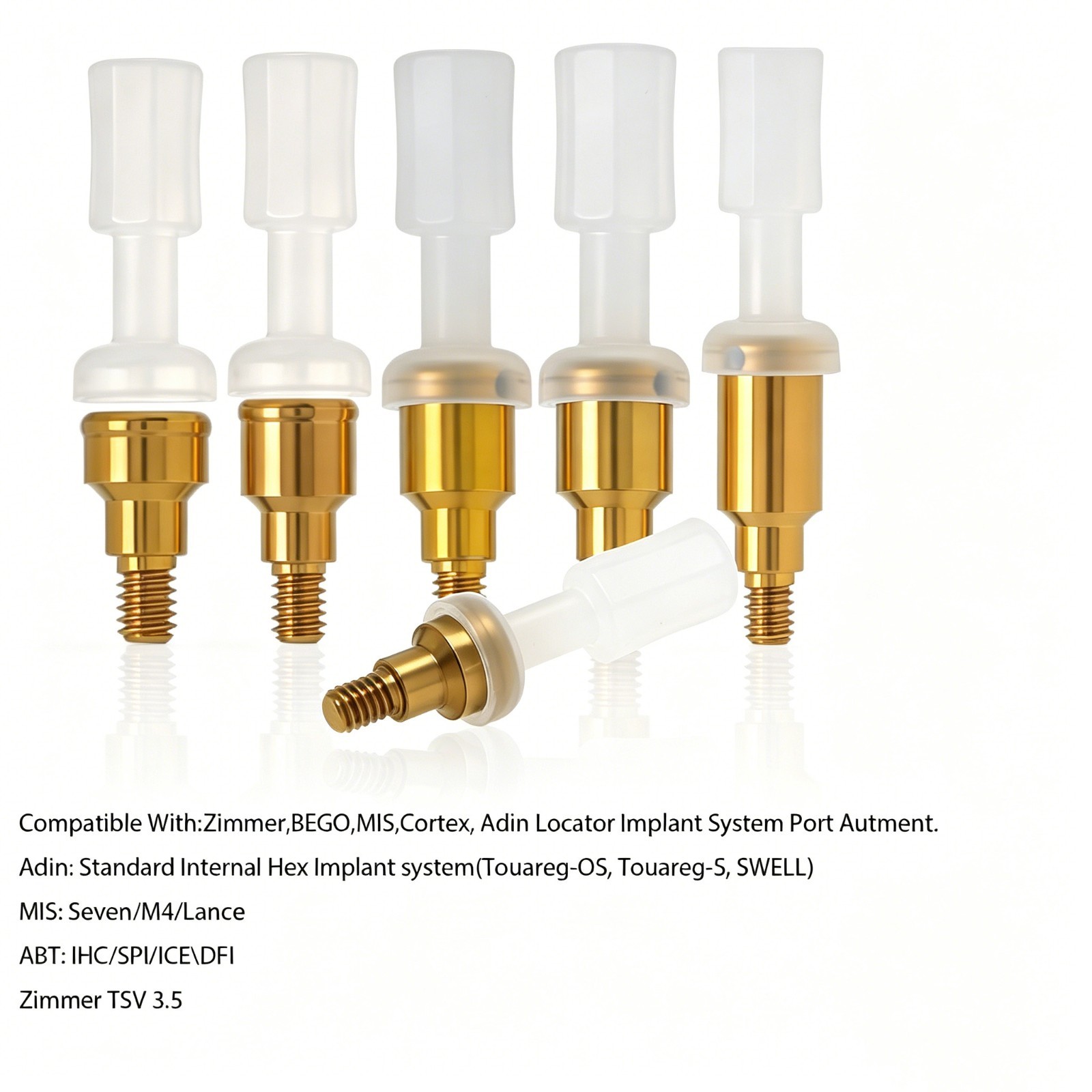 Titanium Locator Abutment For Zimmer TSV 3.5/4.5mm Tapered Internal Hex Implants