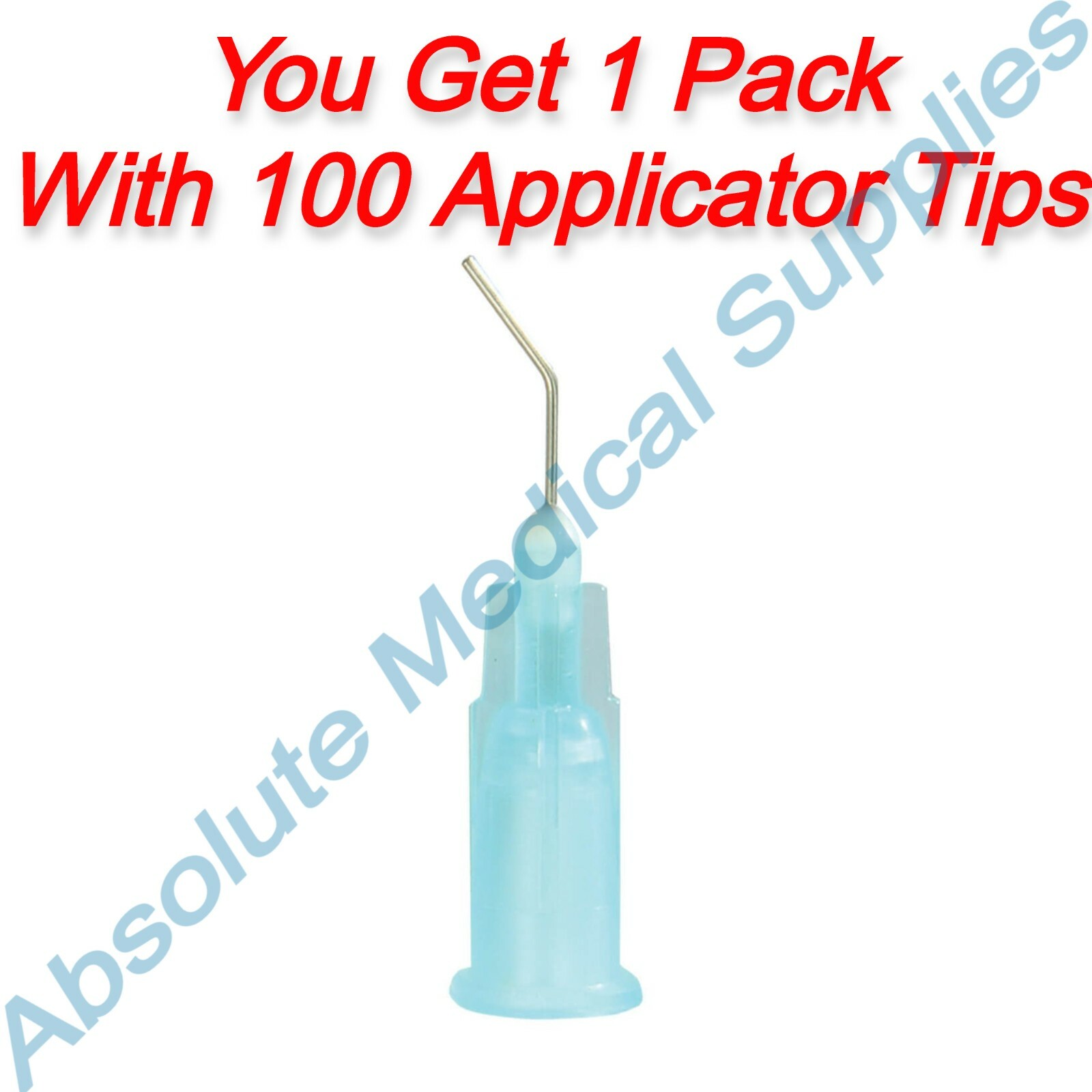 *100-Pieces* Vista Apex Pre Bent Blue Applicator Tips 25 ga 315325