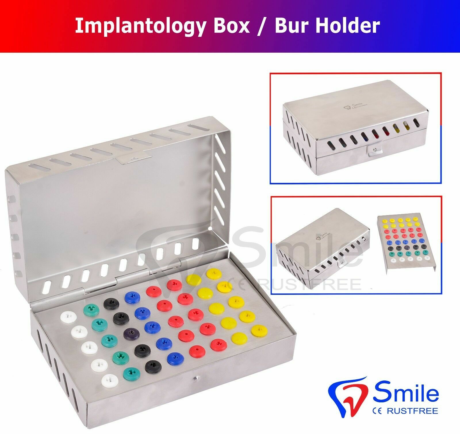 Dental Surgical Instruments Empty Sterilization Box for Surgical Implant Tools