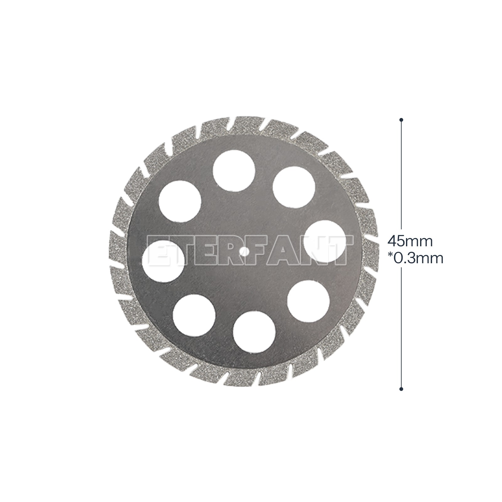 5PCs 45mm*0.3mm Dental Lab Diamond Cutting Disc Double Sided Crown Plaster Disc