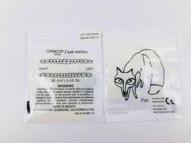 ORMCO Zoo Park Dental Rubber Bands Orthodontic Elastics Chains Ties 3.5OZ