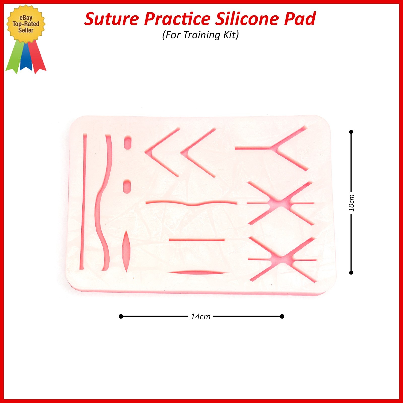 Medical Skin Suture Practice Silicone Pad Wound Simulated Surgical Training Kit