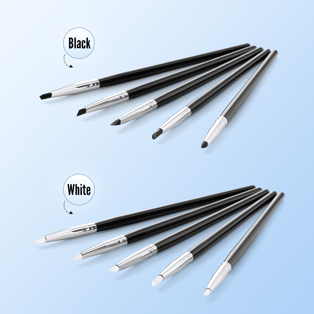 5PCS /Kit Dental Composite Resin brush Porcelain Teeth Silicone Pen Silicone
