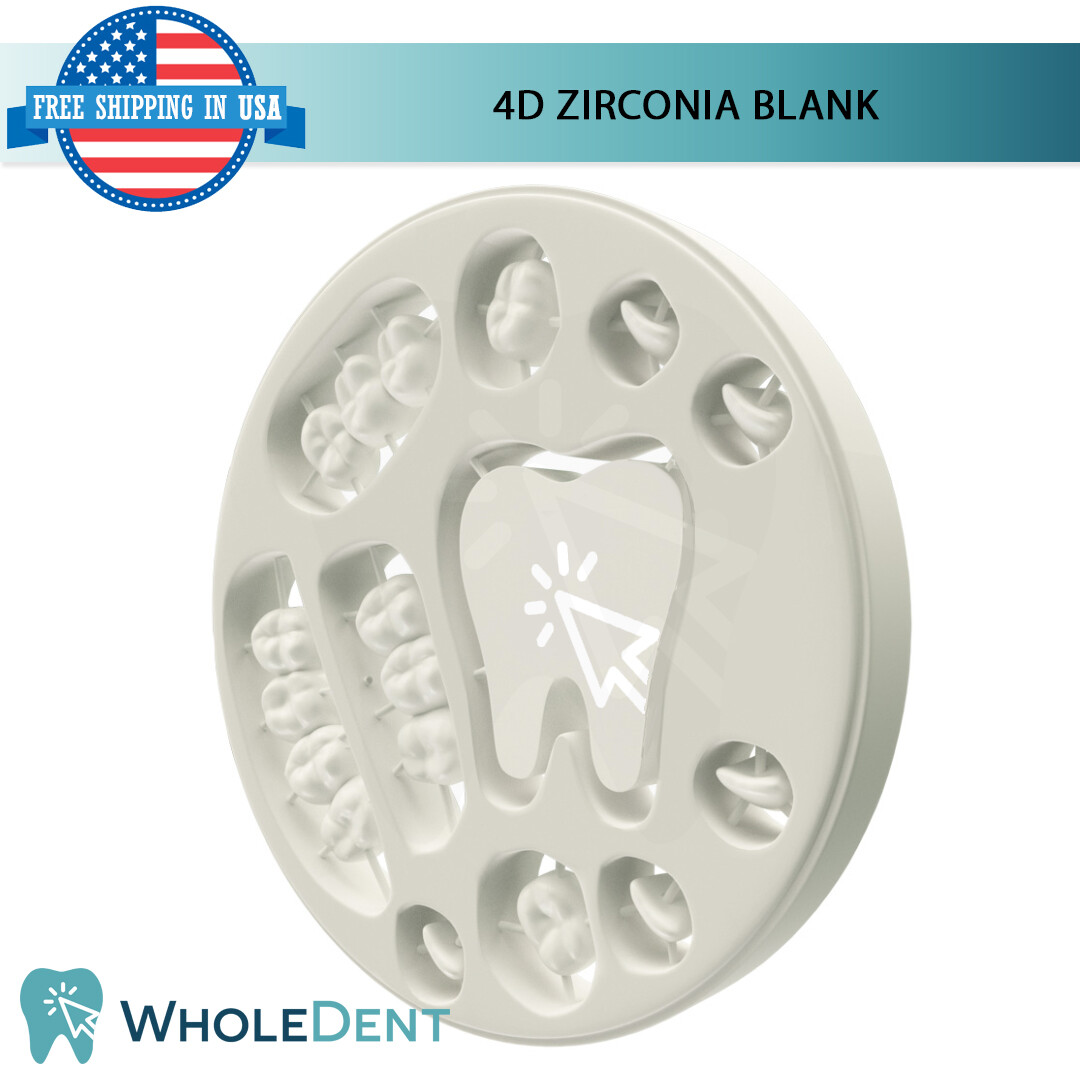 4D Zirconia Blank Dental Lab Multilayer Zirconium Aesthetic Restoration Shades