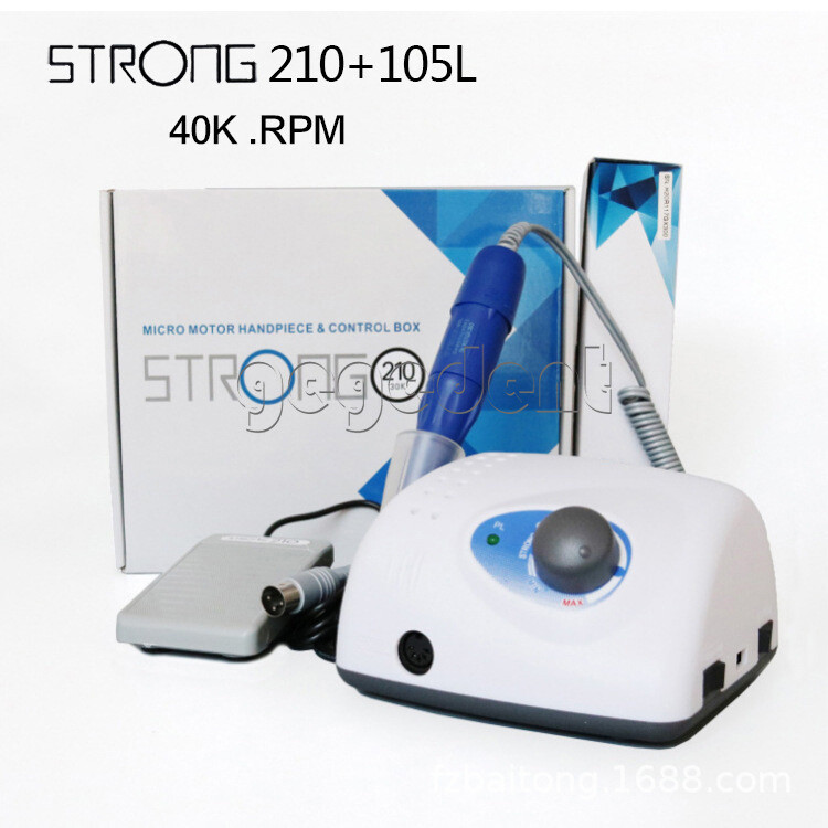 Dental Lab Micromotor Strong 210/105L 35K RPM Nail Art Manicure Pedicure Machine