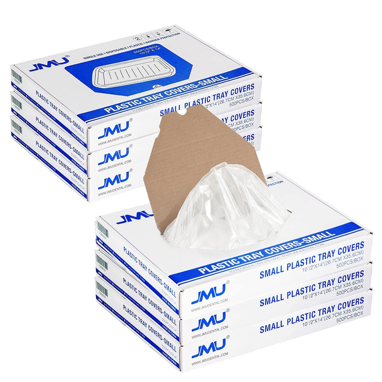 3000Pcs/6Boxes JMU Dental B Tray Sleeve Cover Disposable Plastic Size 10.5″x14″