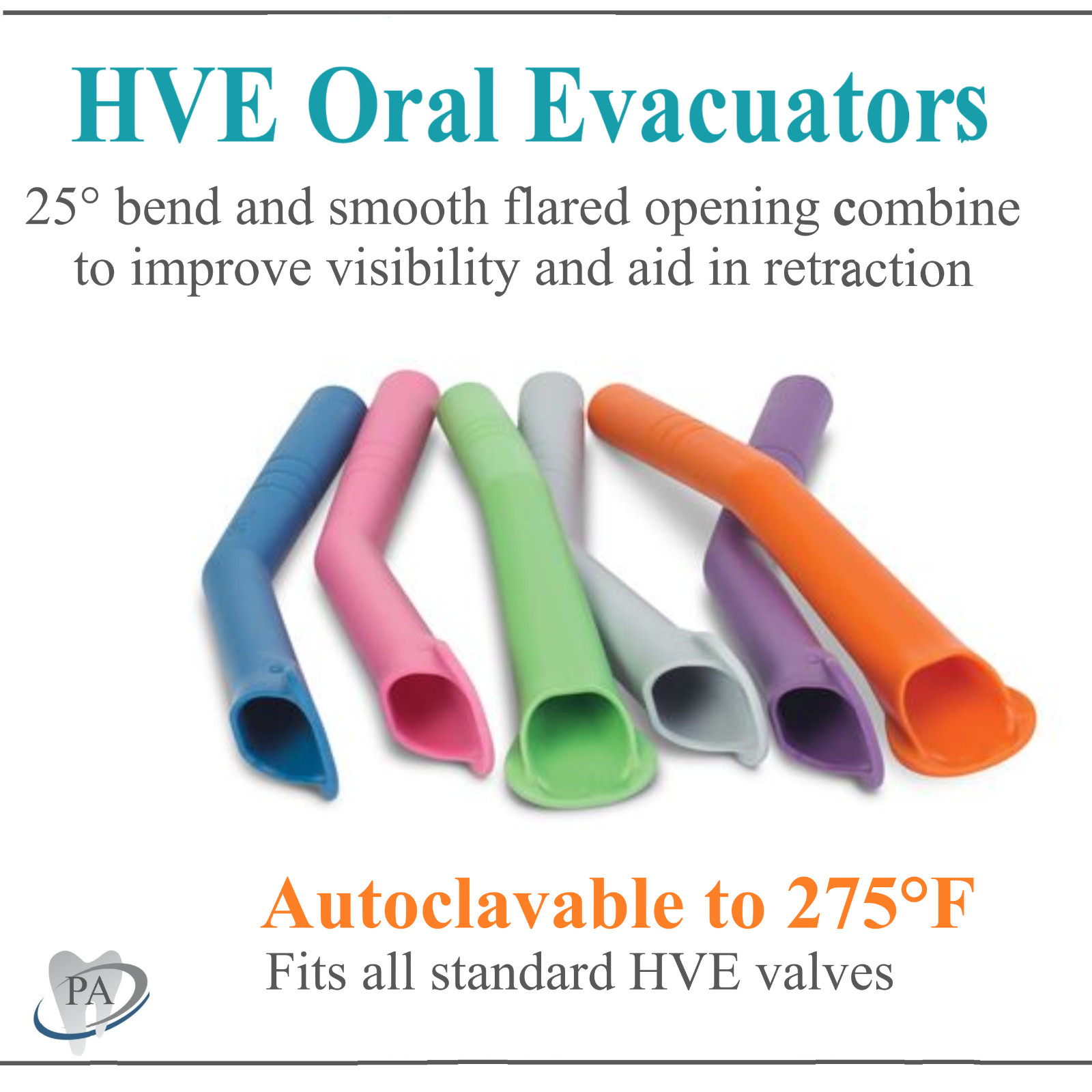 Dental HVE Tips HVE Oral Evacuators Tips Adult or Child, Autoclave 275F, 12/Bag