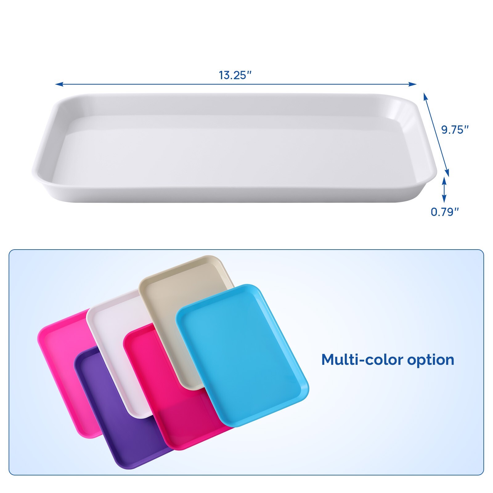 10Pcs Dental Plastic Trays Autoclavable Procedure Flat Trays 13.25″X9.75″ Size B