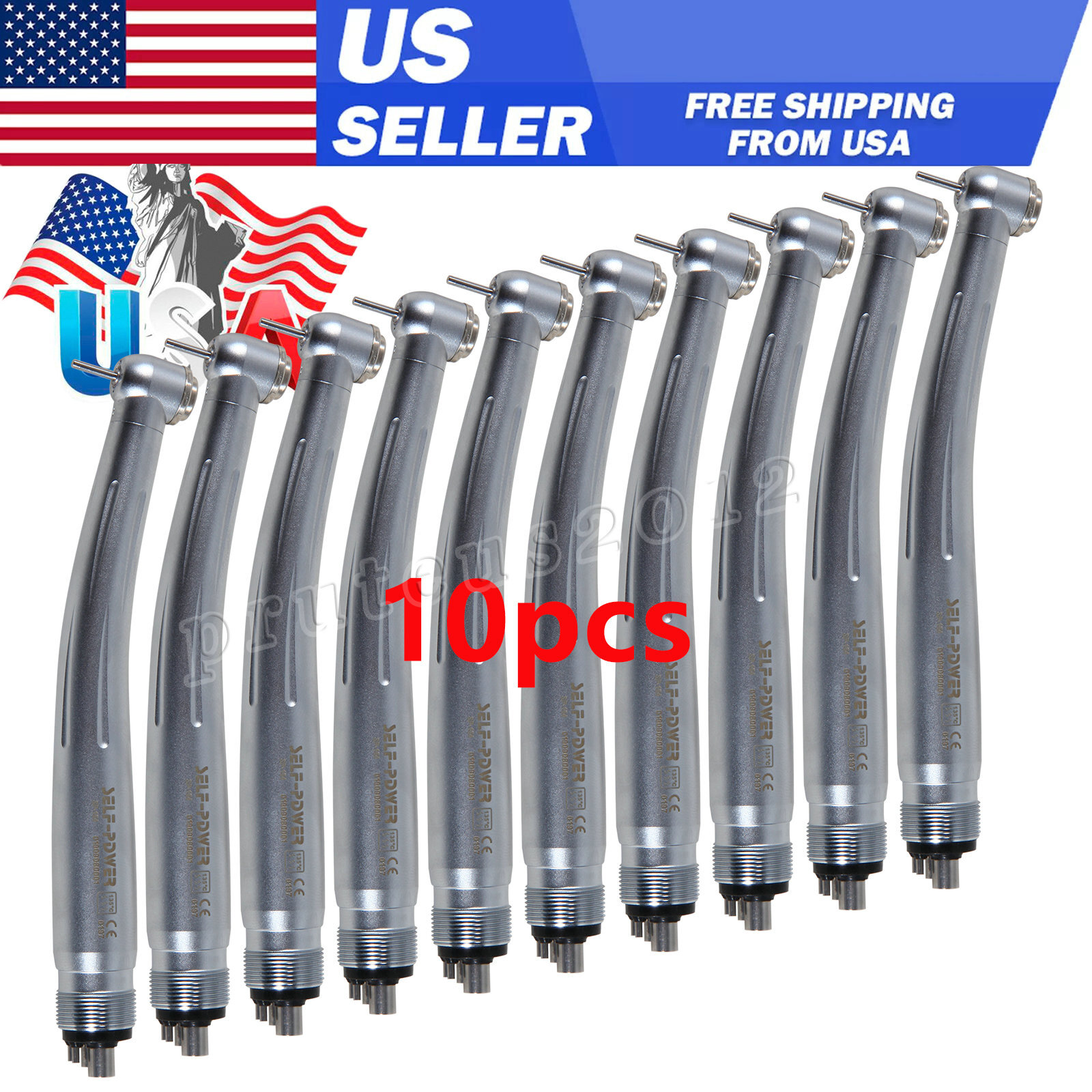 10 pcs NSK PANA MAX Style Dental High Speed Handpiece Standard 4 Hole USA