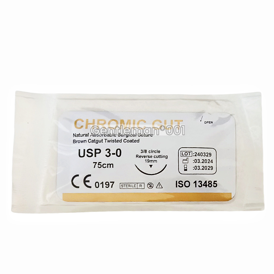 Absorbable Dental Surgical Sutures Chromic Gut Natural Needled Traning Reverse