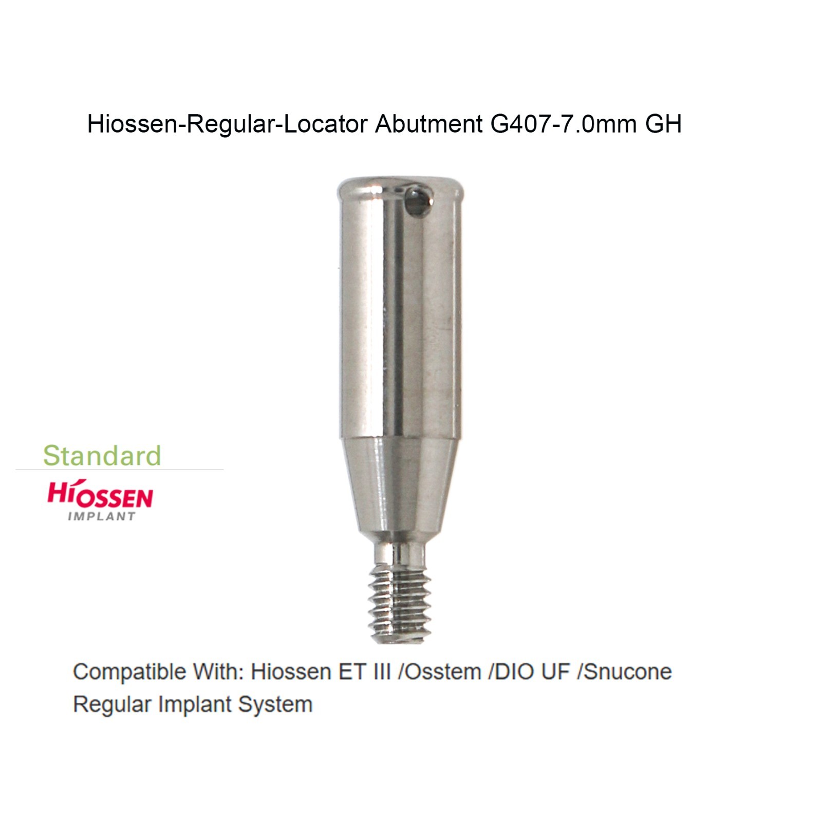 Hiossen Overdenture Locator Abutment Male Cap Inserts fits Oss Regular Implants