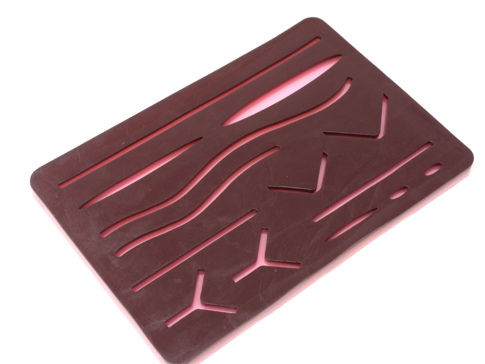 Medical Skin Suture Practice Silicone Brown Pad Wound Simulated Training Kit