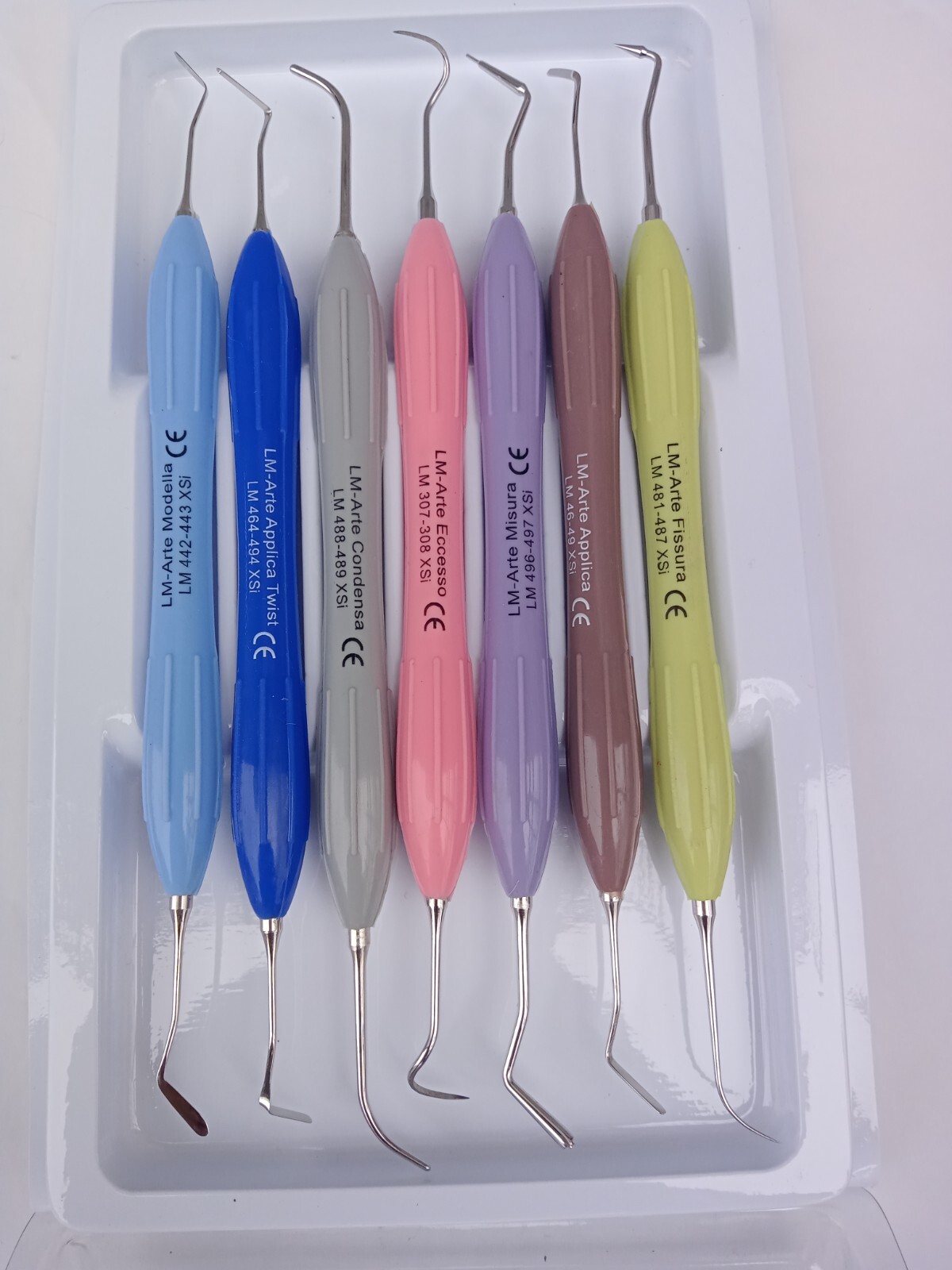 Dental Composite Filling Instruments Silicon Handle Colorful Scaler Curettes
